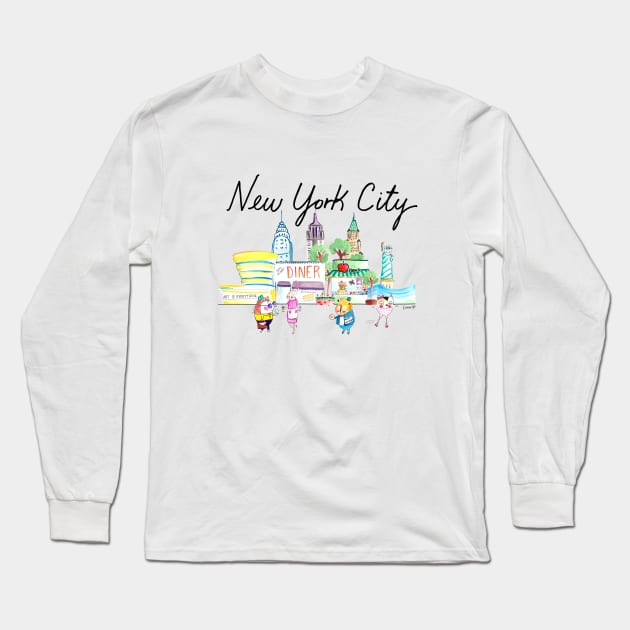 New York City Long Sleeve T-Shirt by Lady Lucas